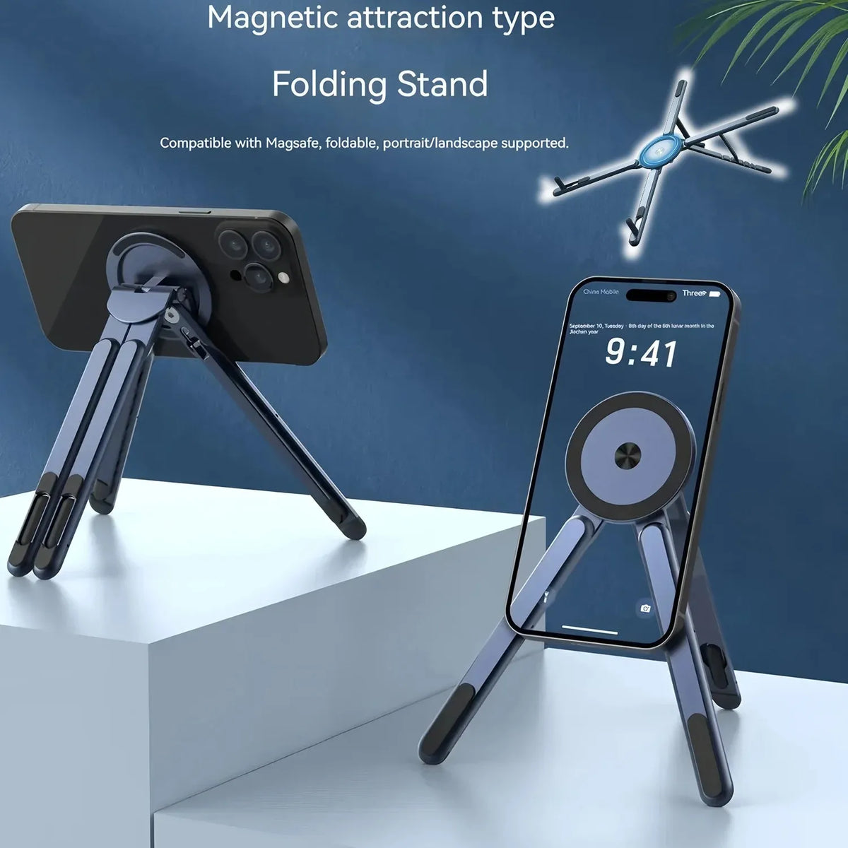 3-in-1 Magnetic Phone Stand & Selfie Tripod